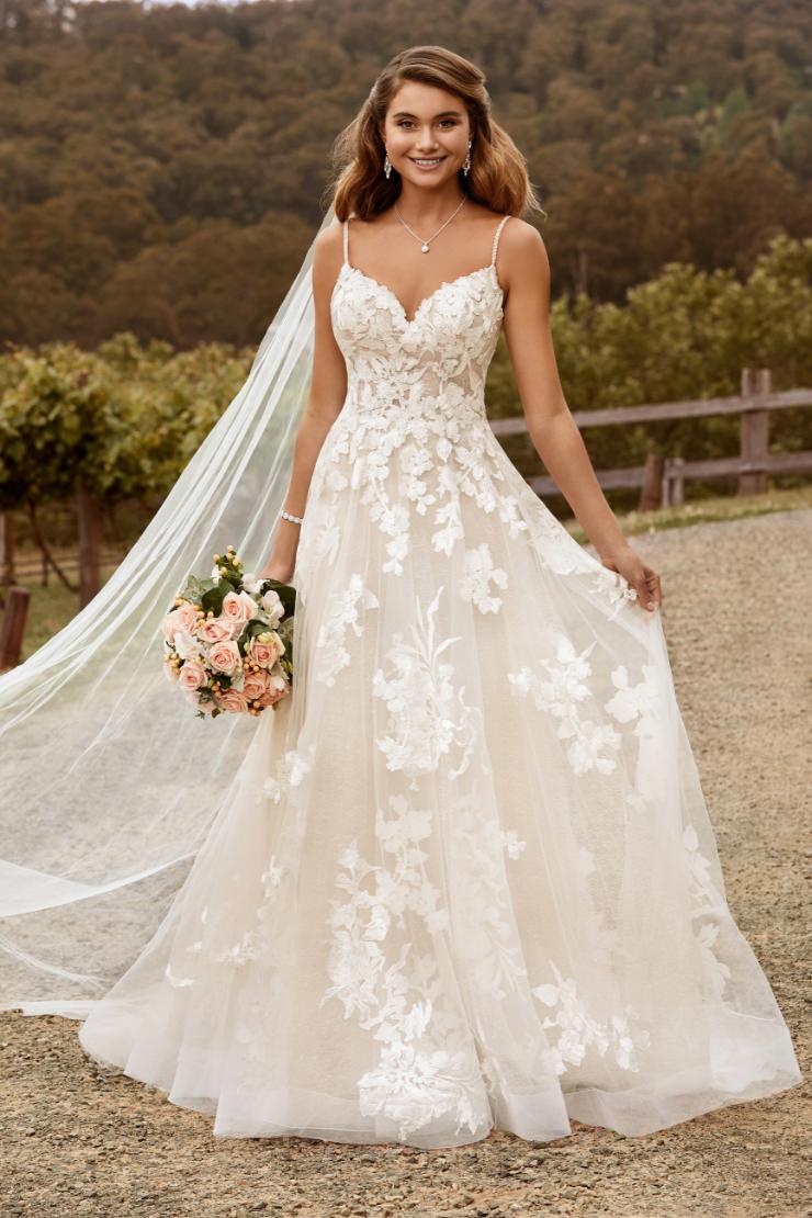Modern Floral Boho Lace Wedding Dress Nikita Thumbnail Image