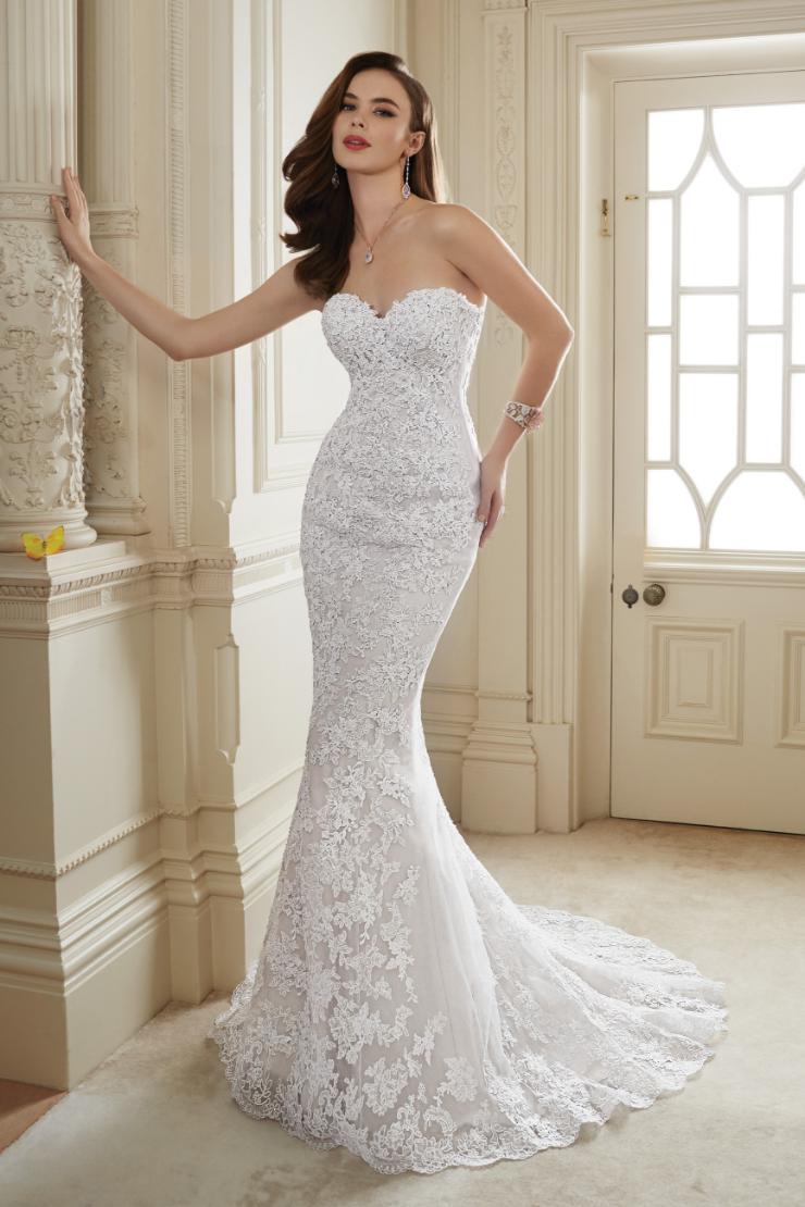 Dramatic Strapless Sweetheart Lace Wedding Gown Maeve
