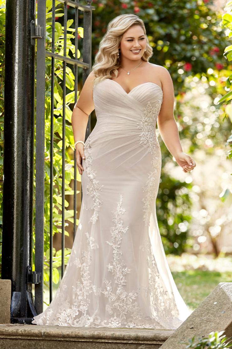 Unique Asymmetrical Wedding Dress with Back Corset Aleena