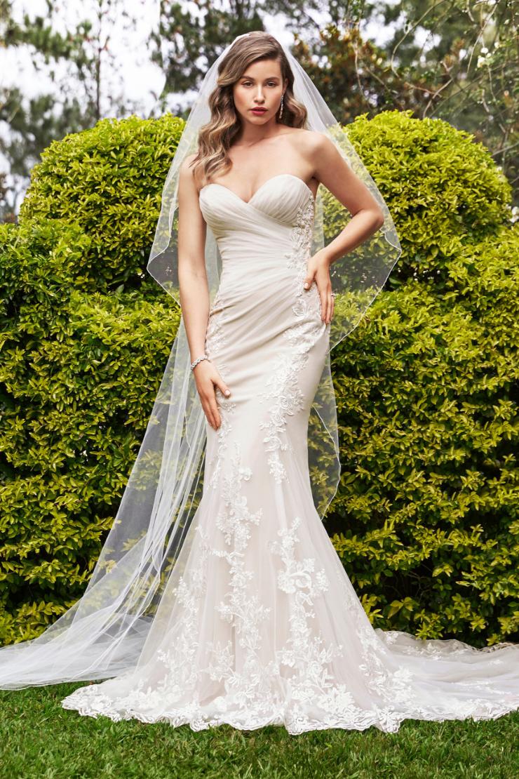 Unique Asymmetrical Wedding Dress with Back Corset Aleena