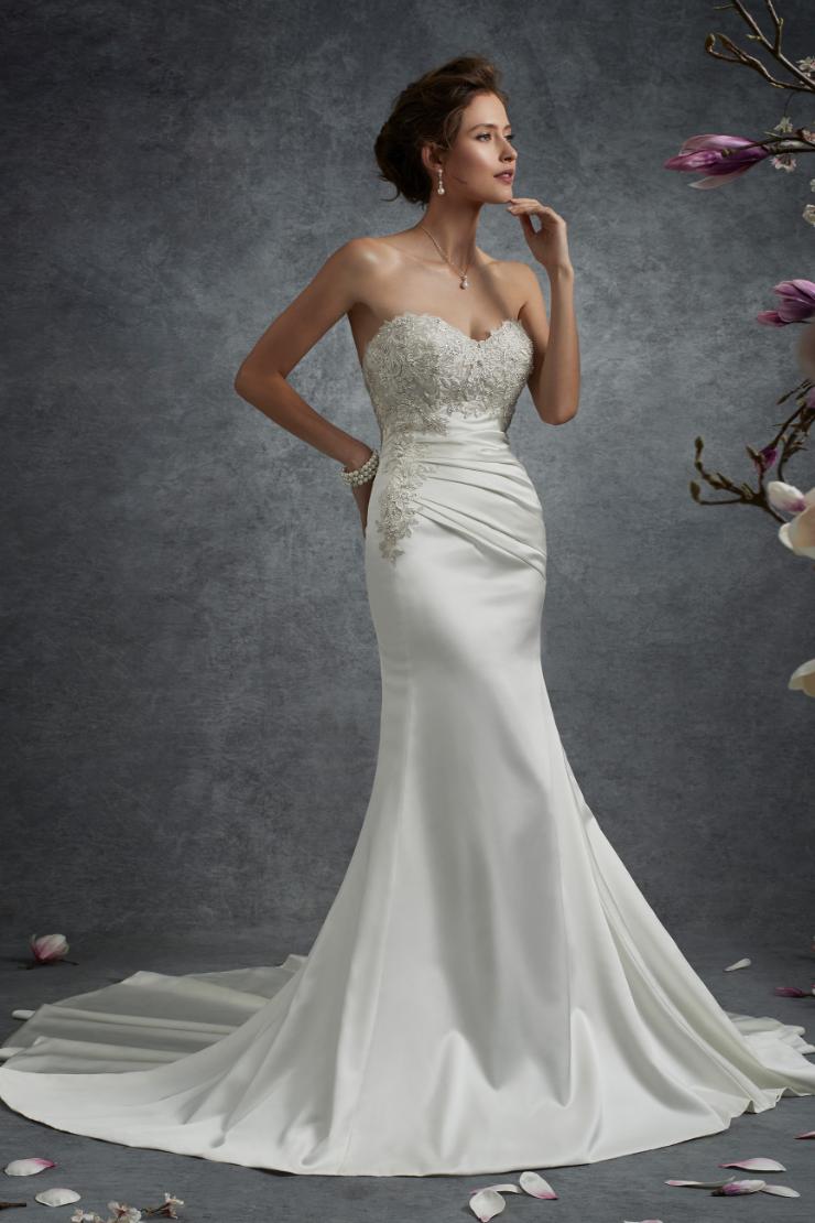 Awe-Inspiring Asymmetrical Satin Wedding Dress Nebula