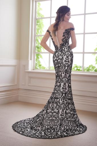 Dramatic Black Fit and Flare Wedding Gown Obsidian
