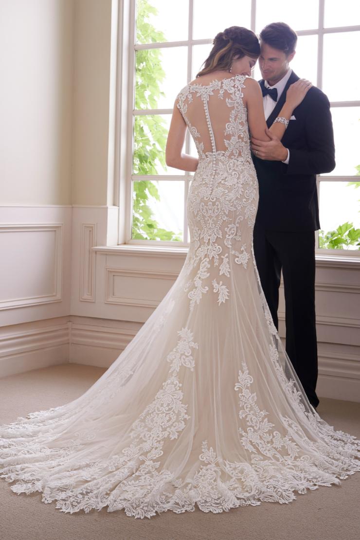 Vintage Lace Fit and Flare Wedding Gown Ametrine