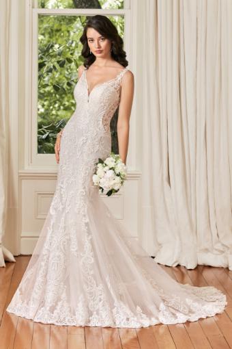 Elegant Fit and Flare Gown with Sheer Details Tara