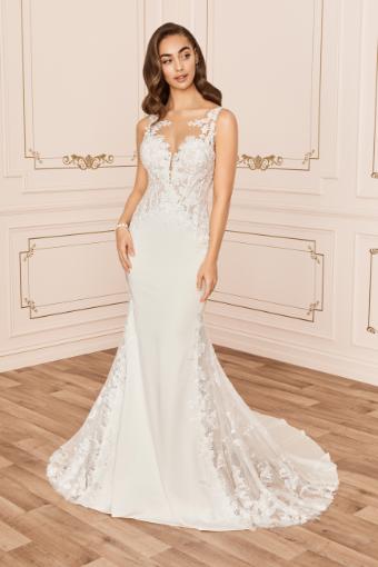 Floral Wedding Dress with Plunging Neckline Laura