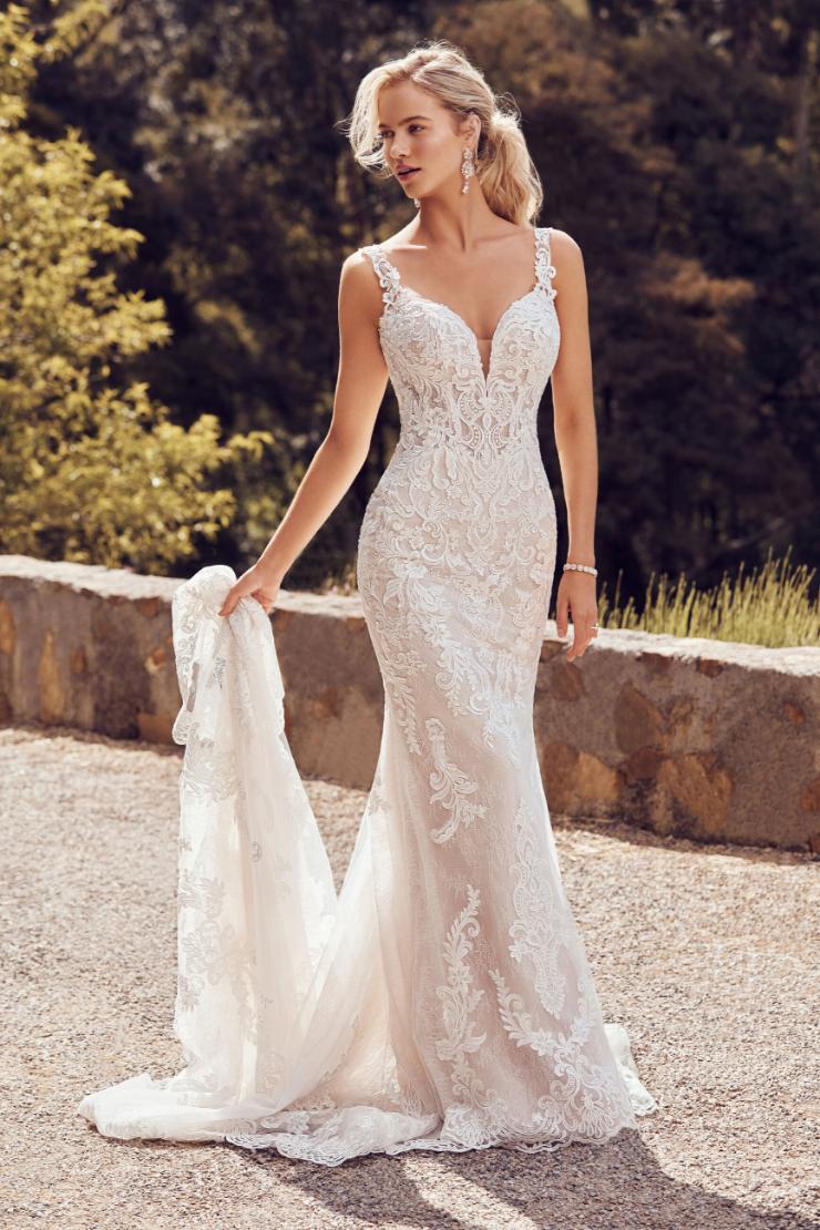 Striking Lace Wedding Dress with Sheer Details Charlotte