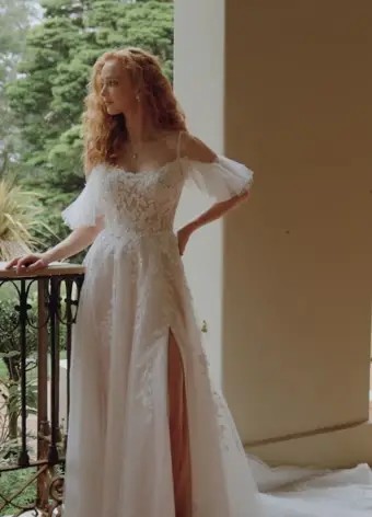 Floral Wedding Dress with Boho Aesthetic Eloise $1 autoplay loop mute thumbnail