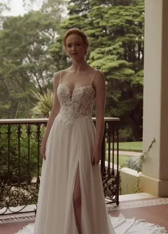Beautiful Bridal Gown with Leg Slit Caitlin $1 autoplay loop mute thumbnail
