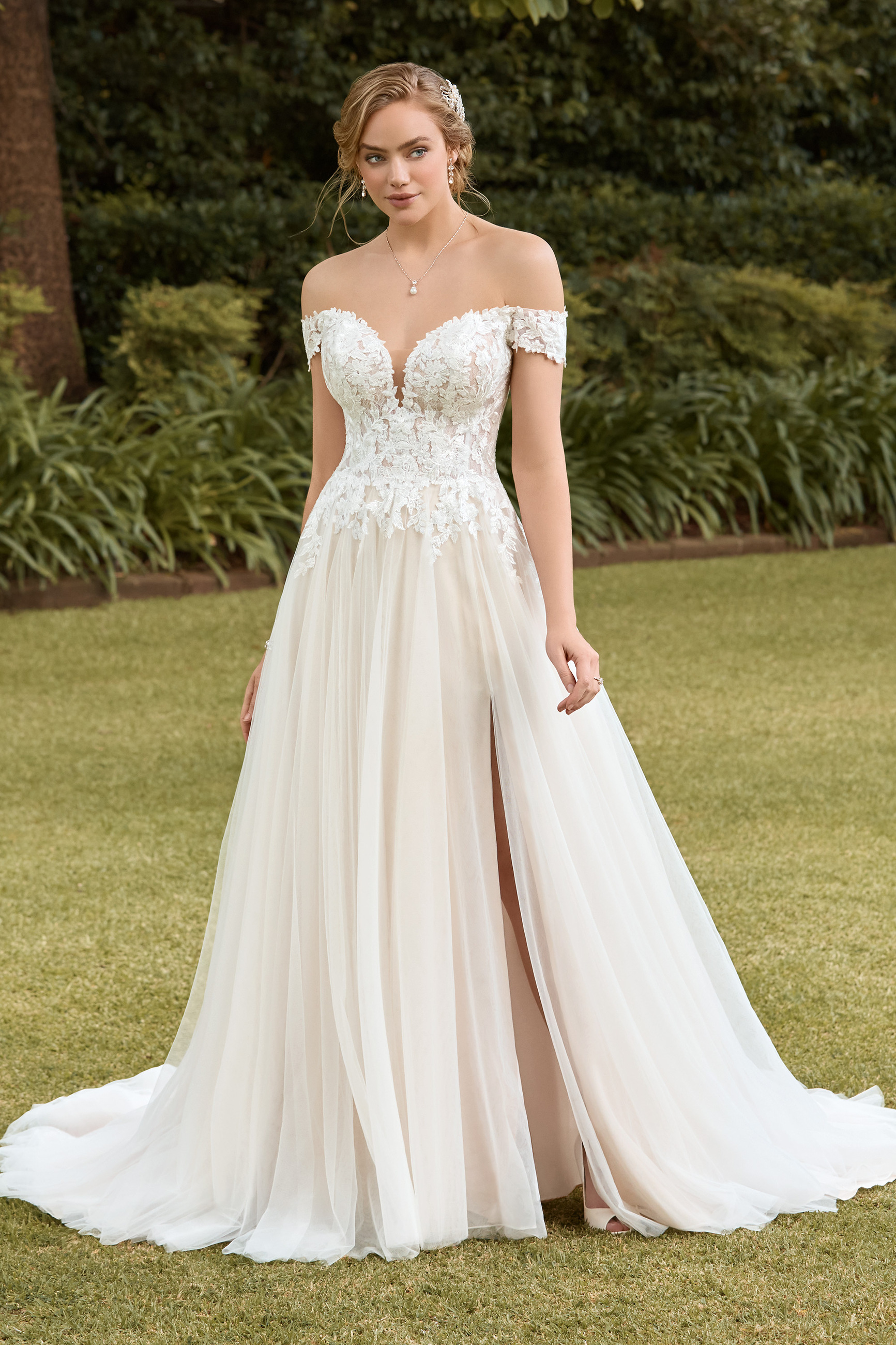 Off the Shoulder A-Line Beach Wedding Dress Bloom $2 autoplay loop mute thumbnail