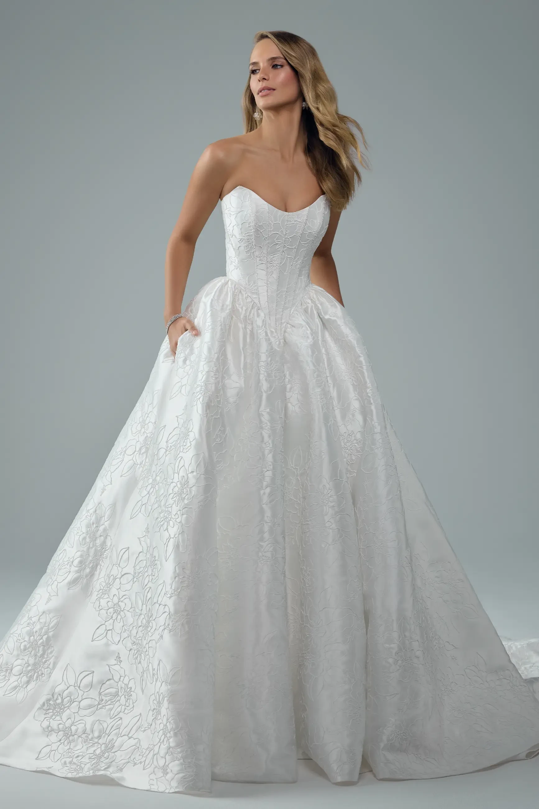 Regal Overlace Ballgown Wedding Dress Rosalie $1 autoplay loop mute thumbnail