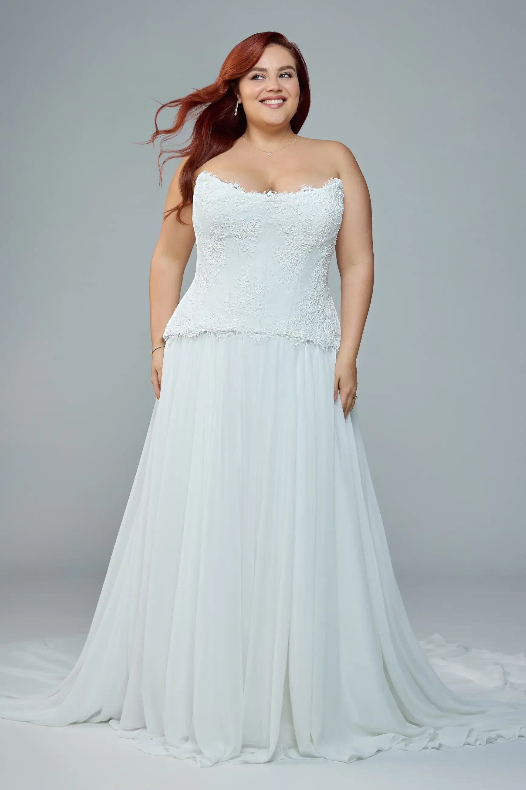 Boho Bridal Gown with Drop Waist Lyla $1 autoplay loop mute thumbnail