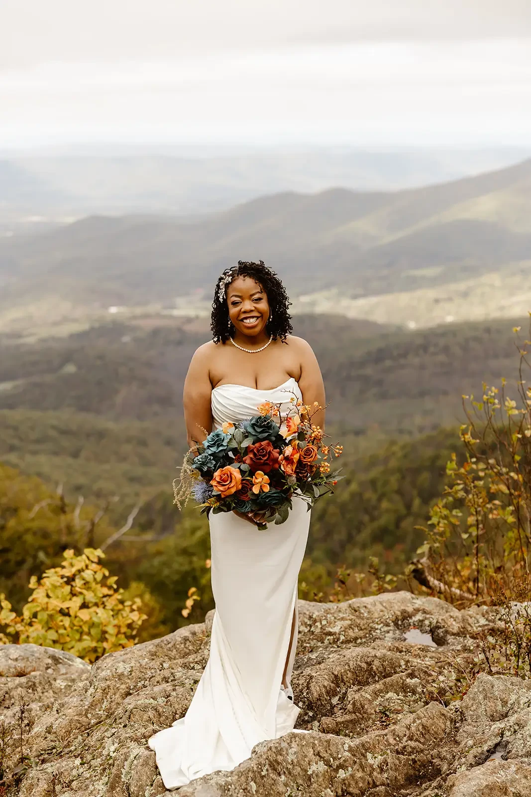 image shows our real bride on her wedding day