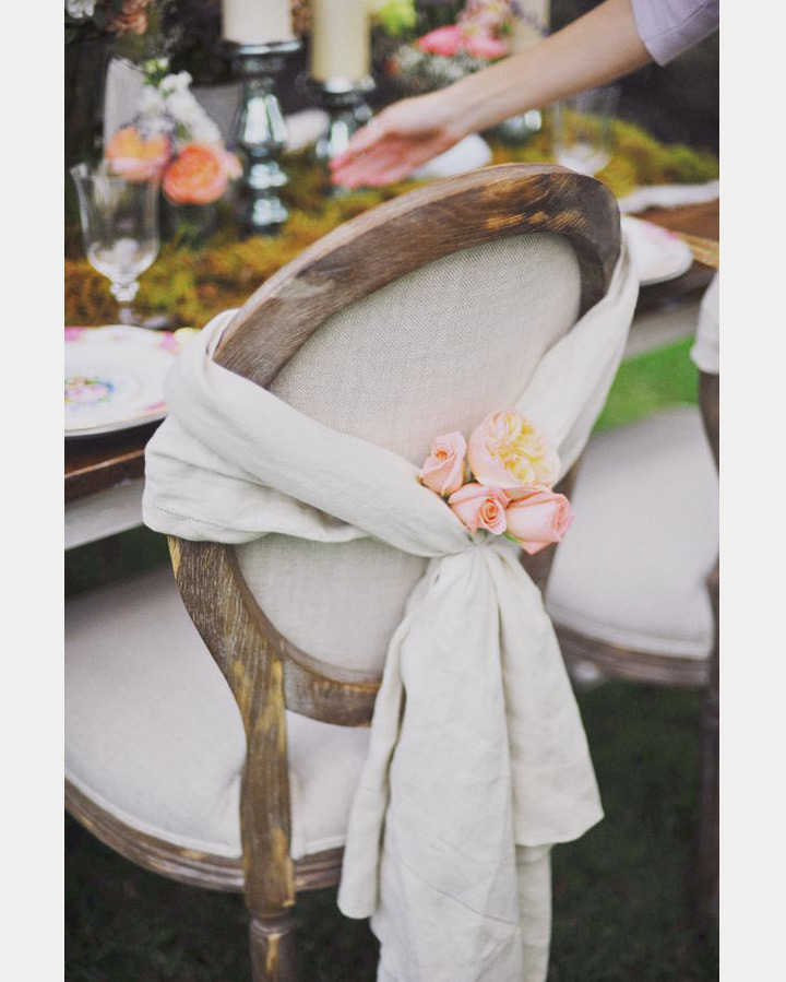 12 Beautifully Draped Fabric Wedding Chair Ideas ~ we ❤ this! moncheribridals.com