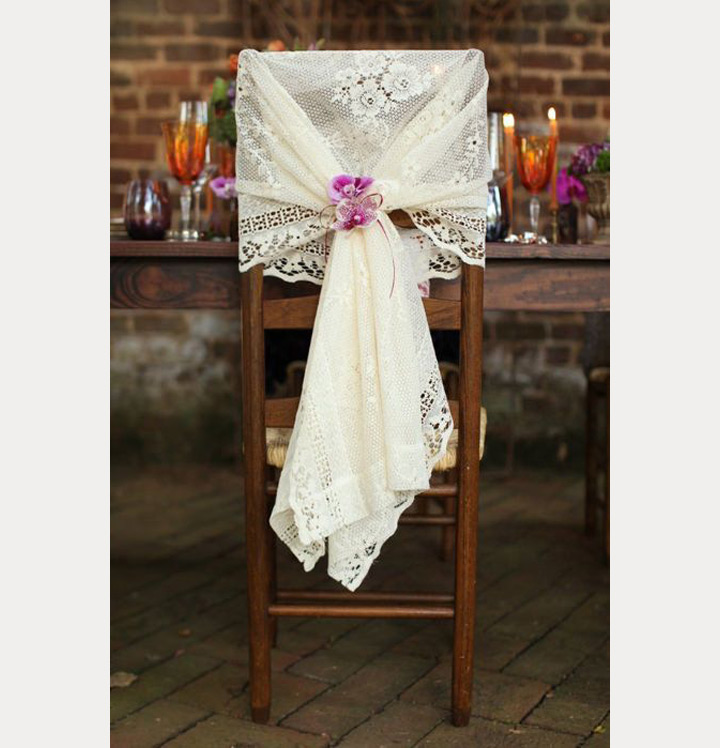 12 Beautifully Draped Fabric Wedding Chair Ideas ~ we ❤ this! moncheribridals.com