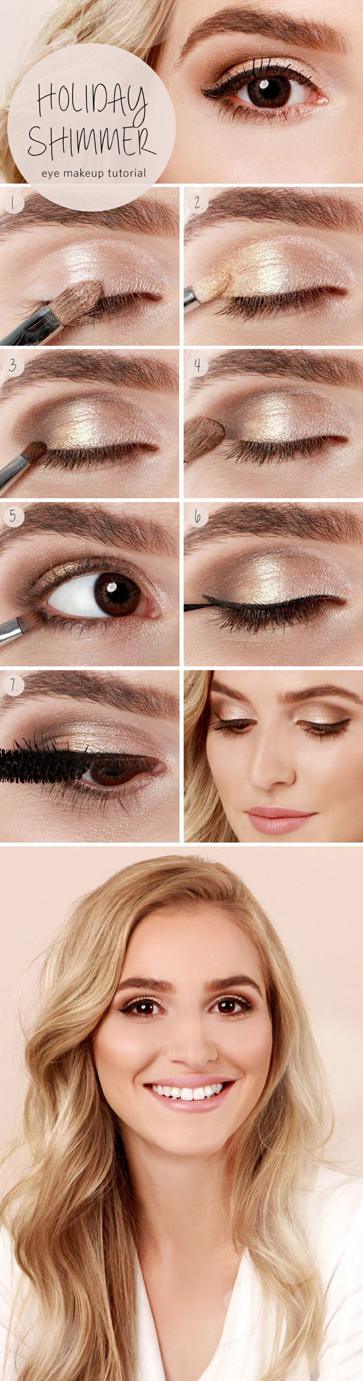 Gold smokey eye ~ we ❤ this! moncheribridals.com