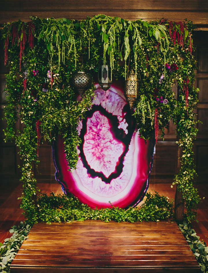 agate wedding backdrop