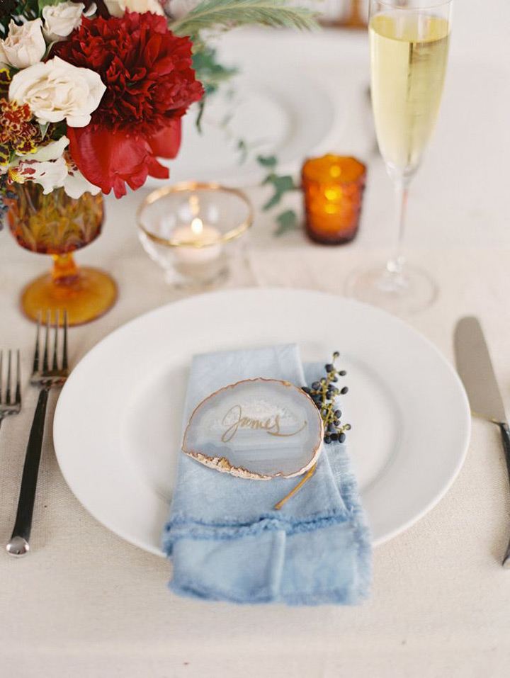agate wedding placard