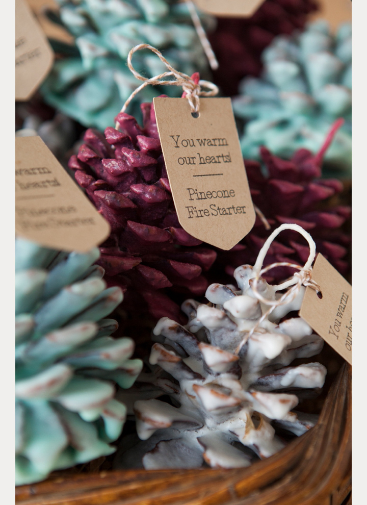 DIY Pinecone Fire Starter Wedding Favors ~ we ❤ this! moncheribridals.com