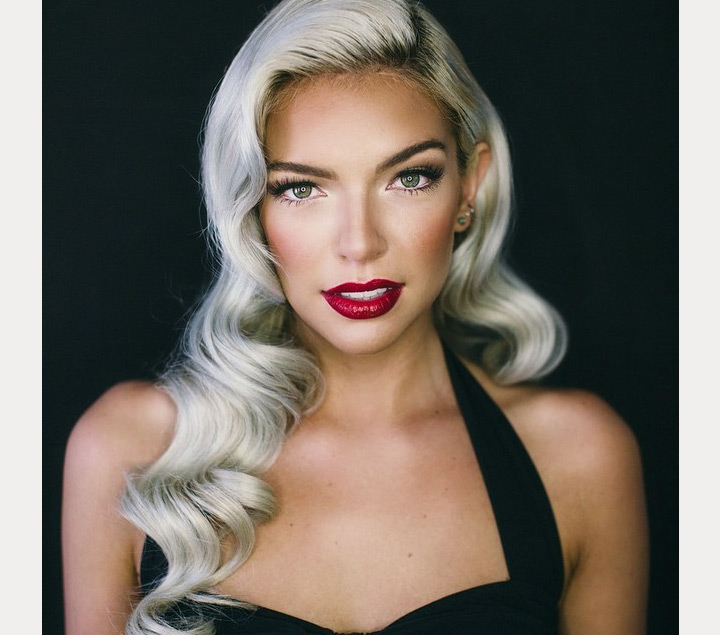 smokey eye and red lips wedding makeup ~ we ❤ this! moncheribridals.com