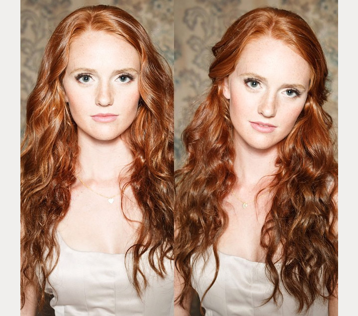 natural wedding makeup for redheads ~ we ❤ this! moncheribridals.com