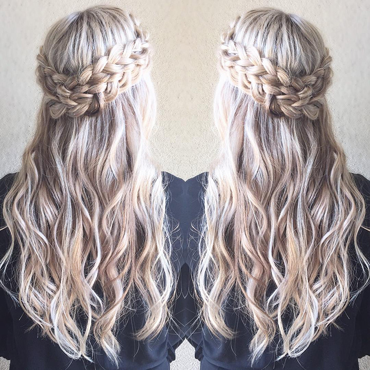 braided half up half down ~ we ❤ this! moncheribridals.com