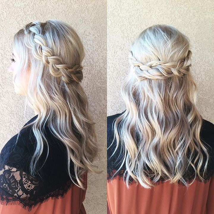 braided half up half down ~ we ❤ this! moncheribridals.com