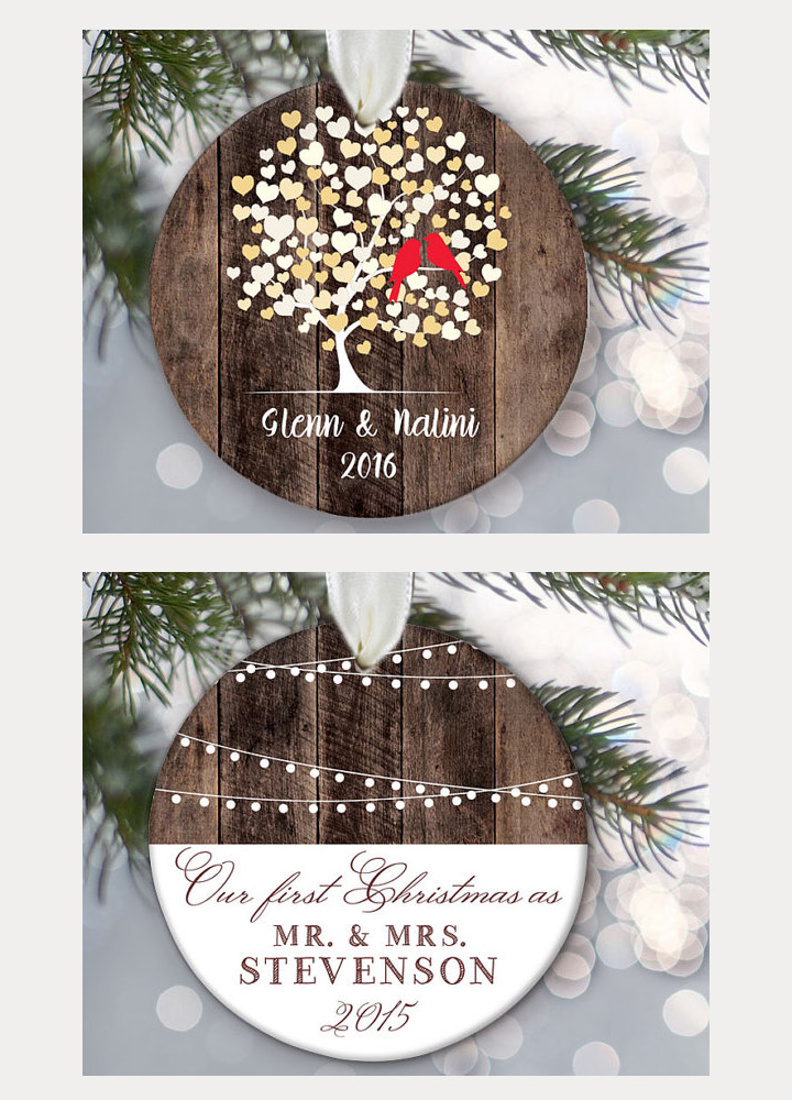 custom rustic wedding ornaments 