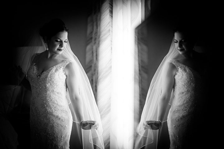 Stunning Bride Wears Sophia Tolli Fit & Flare Dress "Monaco"