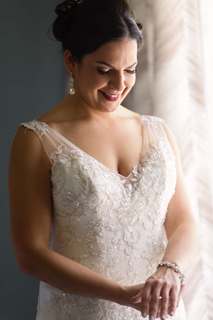 Stunning Bride Wears Sophia Tolli Fit & Flare Dress "Monaco"