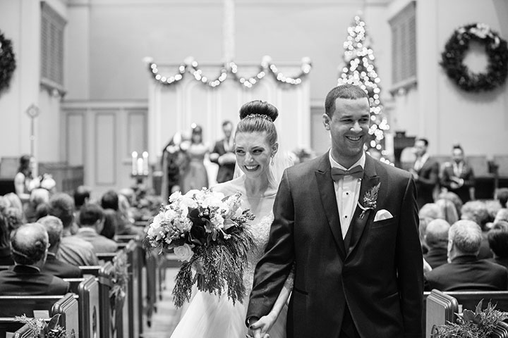 Ballerina Bun + Red Lip + "Andria" = Winter Wedding Perfection