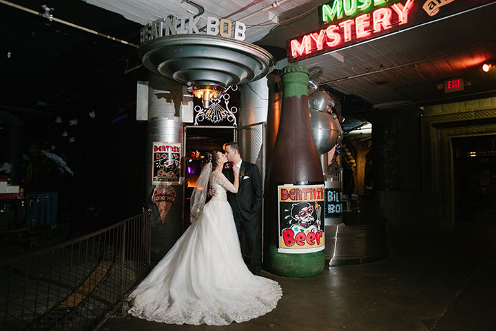 Ballerina Bun + Red Lip + "Andria" = Winter Wedding Perfection