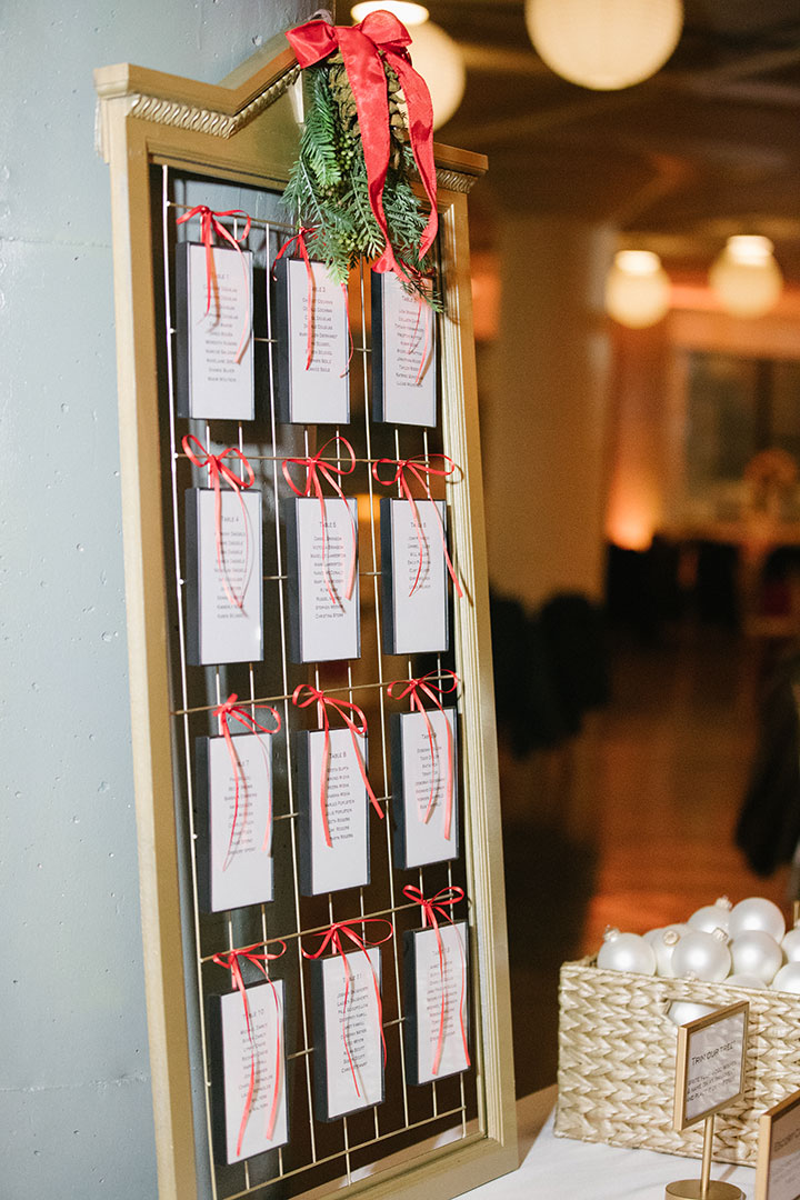 Ballerina Bun + Red Lip + "Andria" = Winter Wedding Perfection