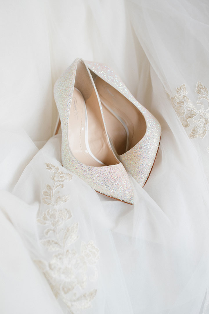 Ballerina Bun + Red Lip + "Andria" = Winter Wedding Perfection