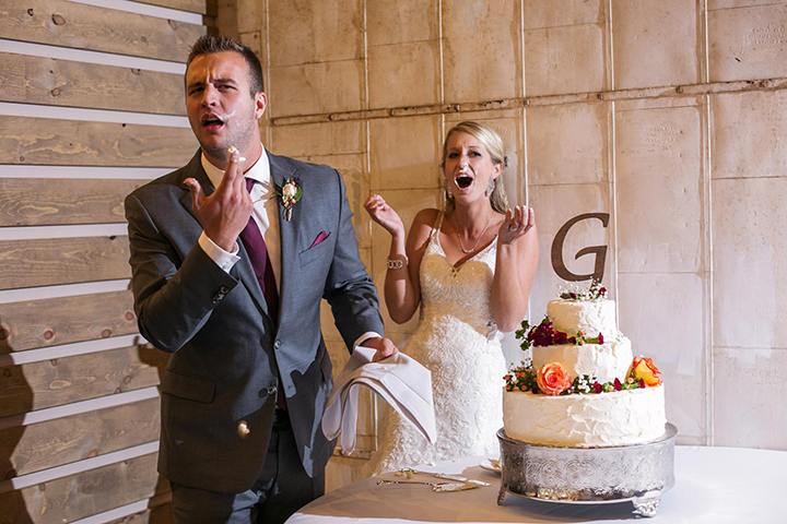 Bride Wears Sophia Tolli "Margot" For Her Early Autumn Wedding In Indiana 