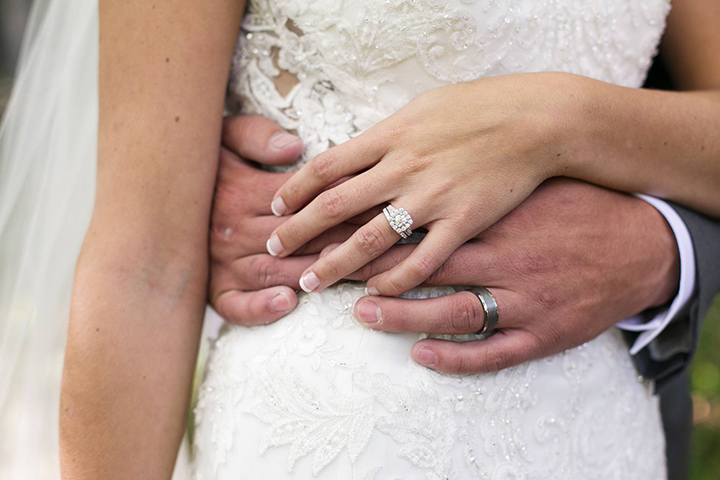Bride Wears Sophia Tolli "Margot" For Her Early Autumn Wedding In Indiana 