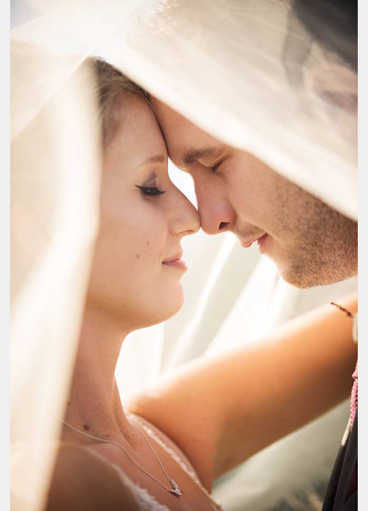 Bride Wears Sophia Tolli "Margot" For Her Early Autumn Wedding In Indiana 