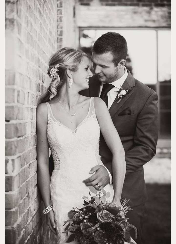 Bride Wears Sophia Tolli "Margot" For Her Early Autumn Wedding In Indiana 