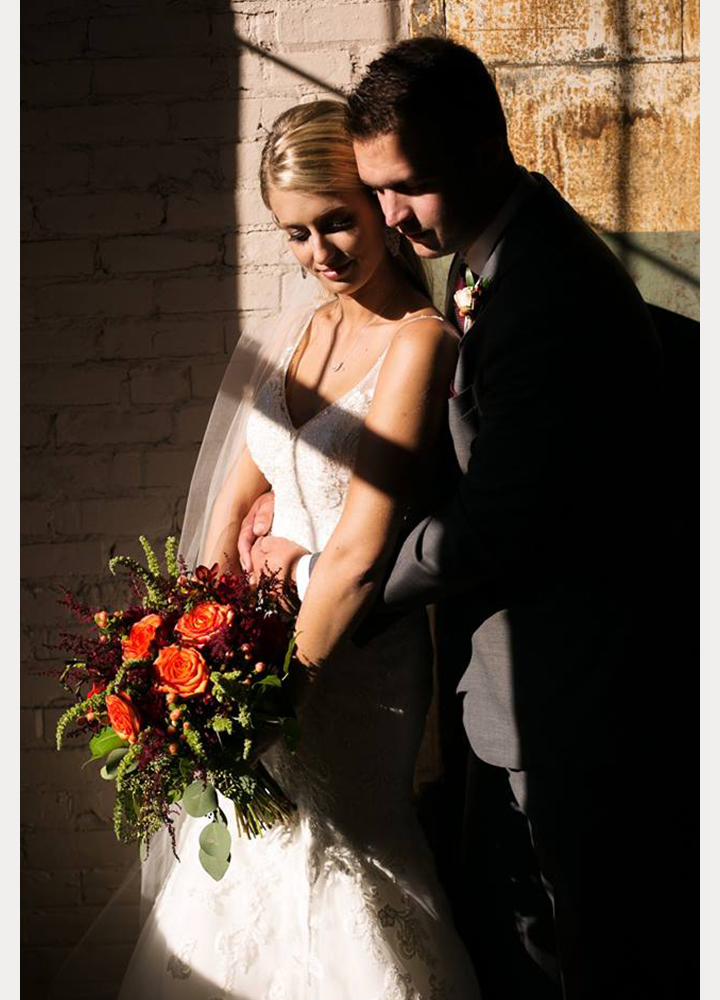 Bride Wears Sophia Tolli "Margot" For Her Early Autumn Wedding In Indiana 