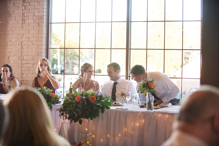 Bride Wears Sophia Tolli "Margot" For Her Early Autumn Wedding In Indiana 