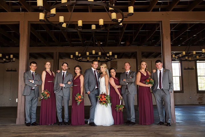 Bride Wears Sophia Tolli "Margot" For Her Early Autumn Wedding In Indiana 