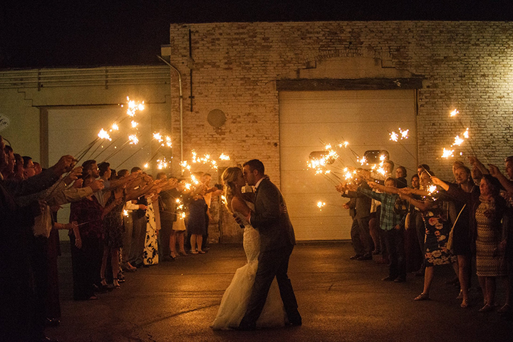 Bride Wears Sophia Tolli "Margot" For Her Early Autumn Wedding In Indiana 