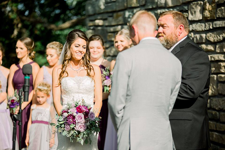 July Bride Looks Phenomenal In Fit & Flare Sophia Tolli "Alouette"