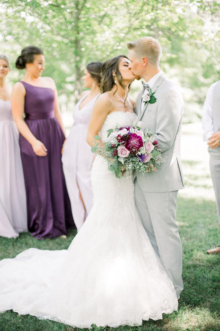 July Bride Looks Phenomenal In Fit & Flare Sophia Tolli "Alouette"