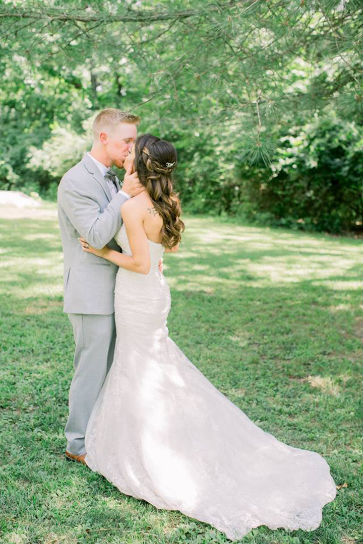 July Bride Looks Phenomenal In Fit & Flare Sophia Tolli "Alouette"