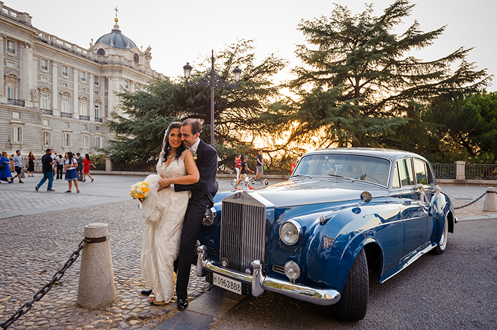 Elegant Bride Wears Sophia Tolli "Monaco" To Her Wedding In Madrid