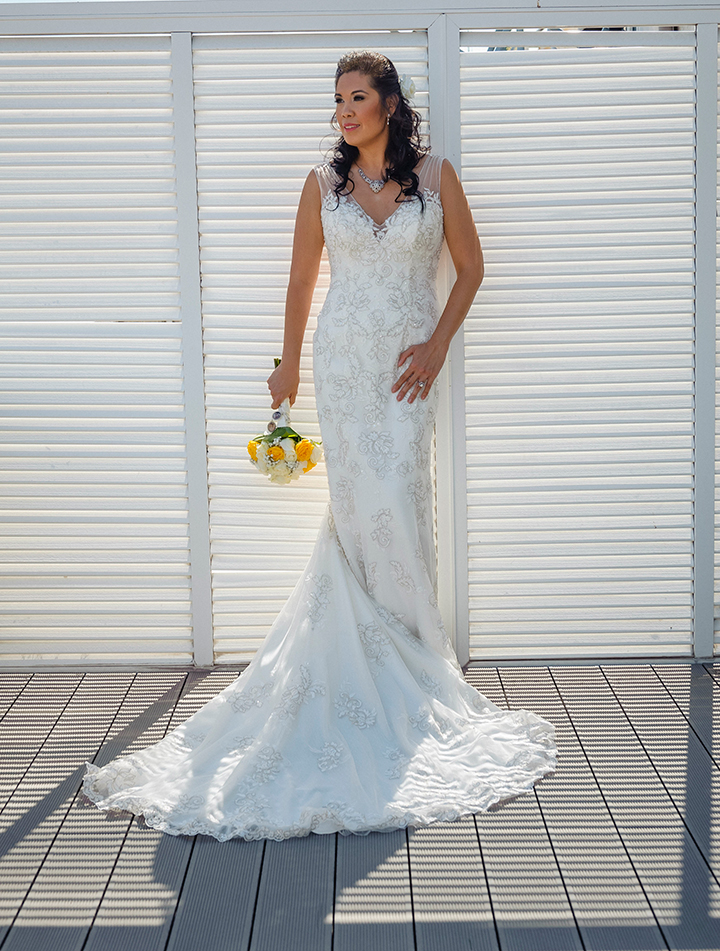 Elegant Bride Wears Sophia Tolli "Monaco" To Her Wedding In Madrid