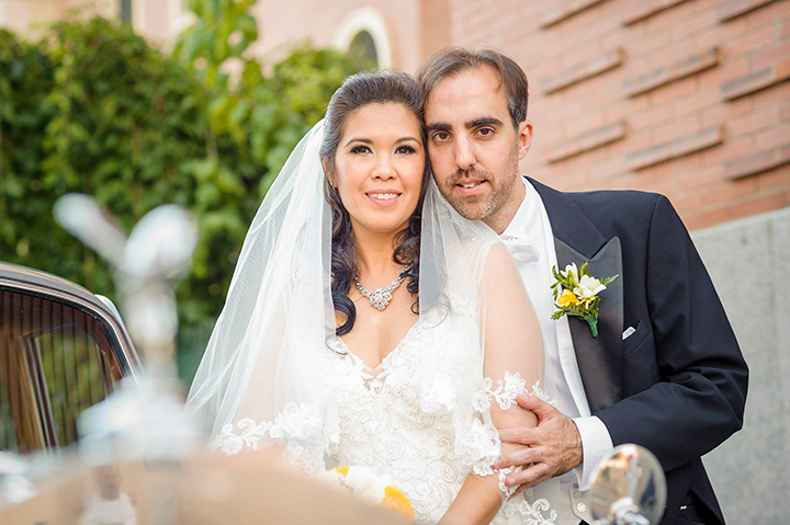 Elegant Bride Wears Sophia Tolli "Monaco" To Her Wedding In Madrid