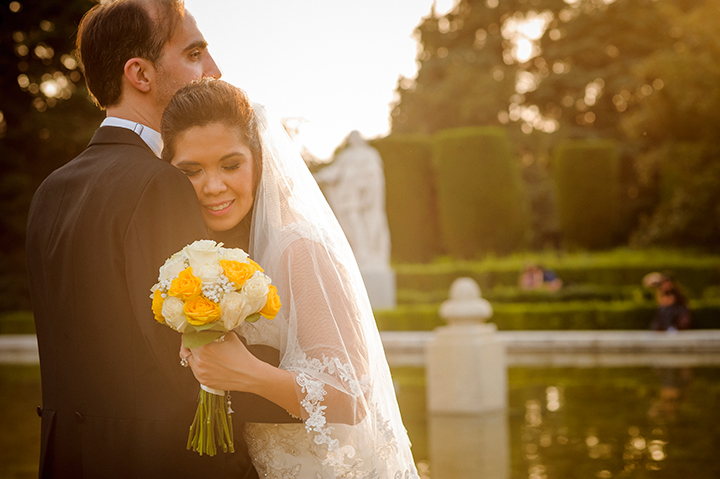 Elegant Bride Wears Sophia Tolli "Monaco" To Her Wedding In Madrid