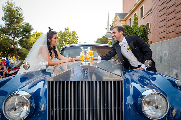 Elegant Bride Wears Sophia Tolli "Monaco" To Her Wedding In Madrid