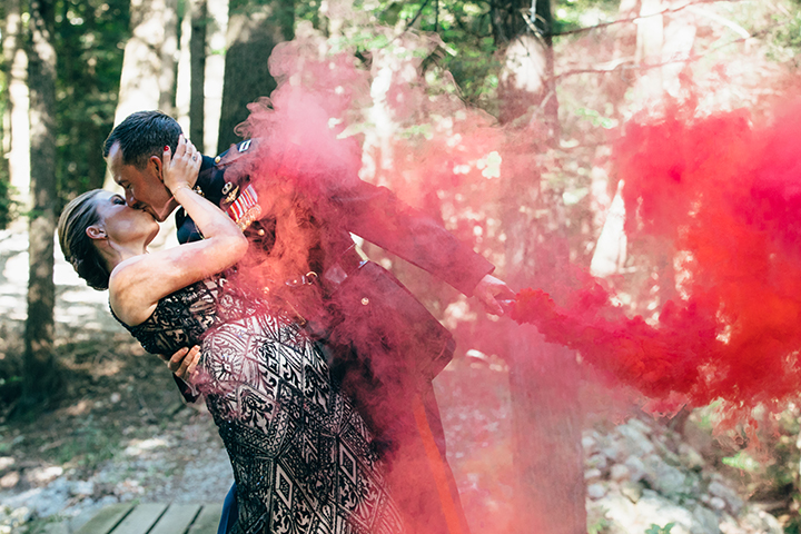 Beaded Black Beauty "Raven" Was "IT" For This Daring Bride